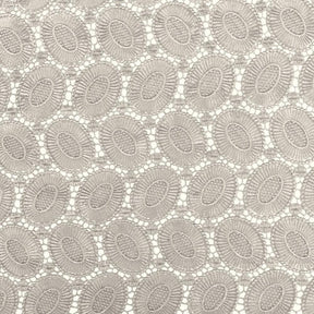 Kiwi Guipure French Venice Lace Fabric SV570230 Silver 2