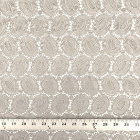 Kiwi Guipure French Venice Lace Fabric SV570230 Silver 3
