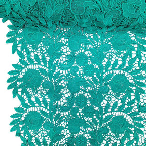 Tulip Guipure French Venice Lace Fabric SV570213 Spring Green 1