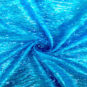 Metallic Longhair Eyelash Lame 45 Fabric SV570284 Turquoise 1