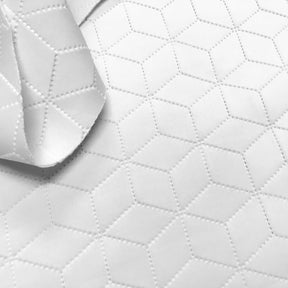 Embossed Neoprene Scuba Cubed Fabric SV573501 White 1