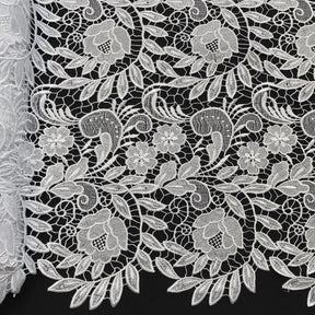 Tulip Guipure French Venice Lace Fabric SV571188 White 1