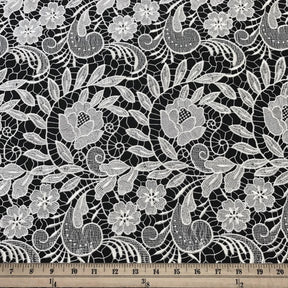 Tulip Guipure French Venice Lace Fabric SV571188 White 3