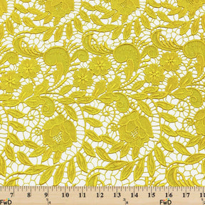 Tulip Guipure French Venice Lace Fabric SV574151 Yellow 3